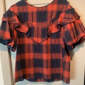 Brand New BCBG Plaid Top NWOT